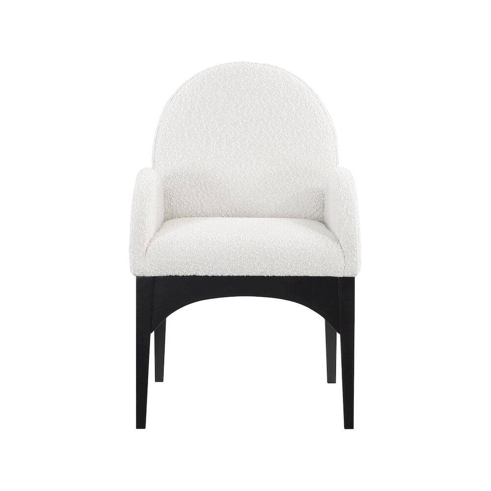 Alt View 2. Meridian Furniture - Waldorf Cream Boucle Fabric Dining Chair - Beige.