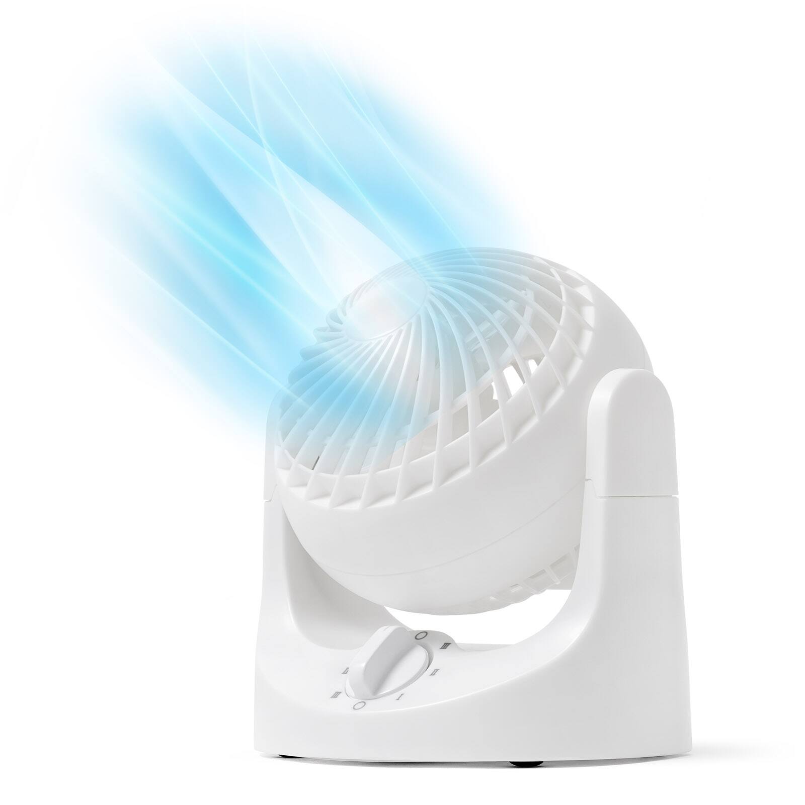 Alt View 3. IRIS USA - IRIS USA WOOZOO Small Desk Fan, 3 Speed, 112° Adjustable Tilt, Low Noise, Tabletop Air Circulator.