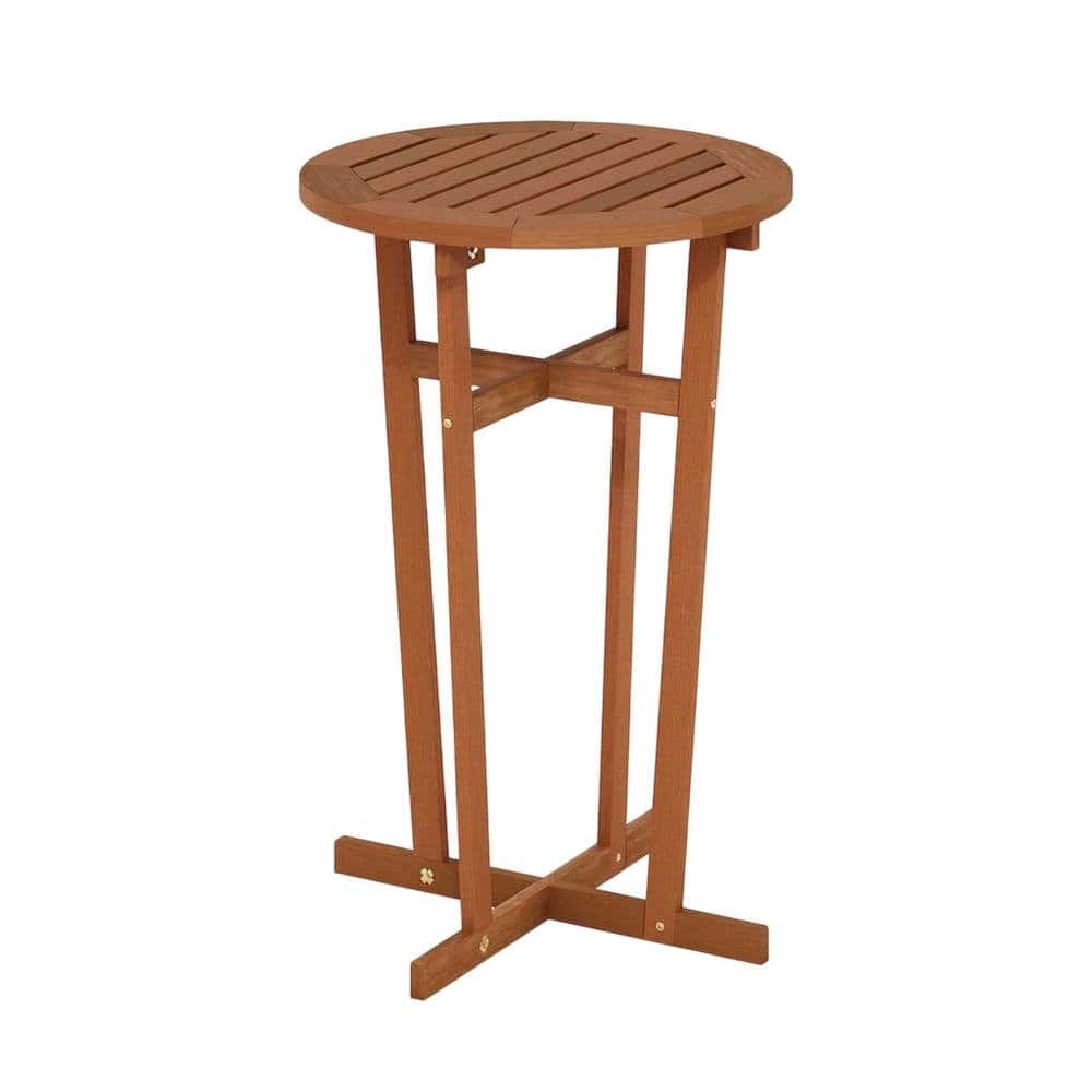 Outdoor Escape - Teak Oil Hardwood Outdoor Patio Bar Table with Finish for Backyard - Natural price history on PriceWatchPro