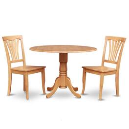 East West Furniture - 3 Pc Kitchen nook Dining set-Kitchen Table and 2 Dining Chairs - Oak