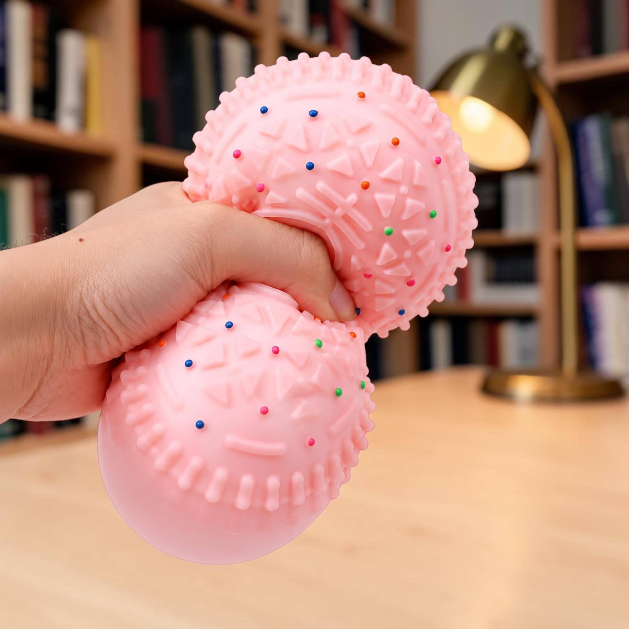 Alt View 10. Puka Creations - Jumbo Cookie 5-Inch Squishy Stress Reliever | Pink - Pink.