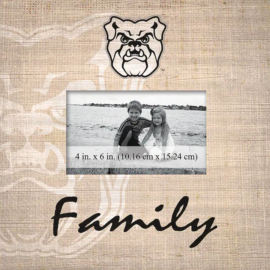 Two Butler Frame Fan Creations Butler Bulldogs 10'' x 10'' Burlap Pattern Frame ...