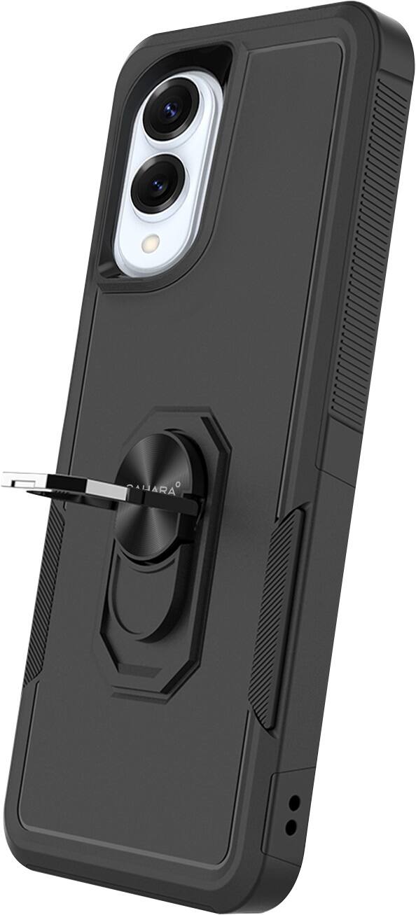 Left. SaharaCase - Raider Series Heavy Duty Kickstand Case for Samsung Galaxy S25 Edge - Scorpion Black.