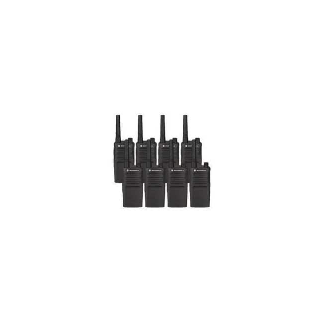 8 Pack of Motorola RMM2050 Two way Radio Walkie Talkies - Black