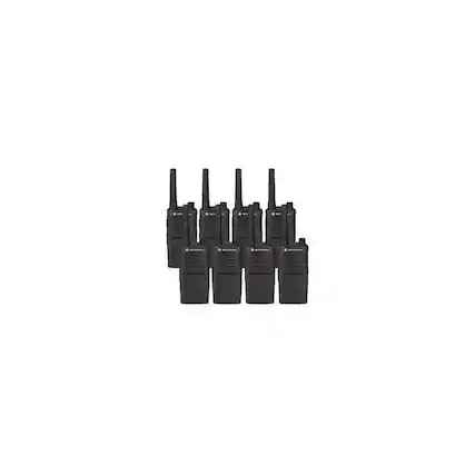 Front. Motorola - 8 Pack of Motorola RMM2050 Two way Radio Walkie Talkies - Black.