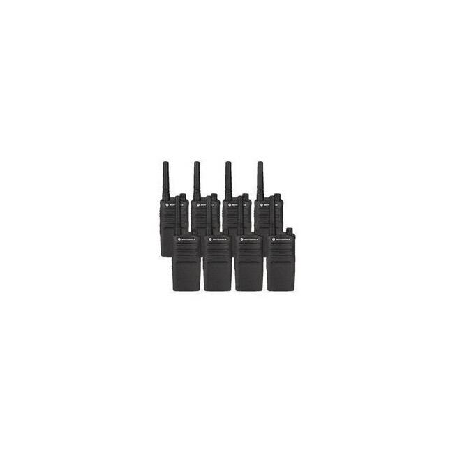 8 Pack of Motorola RMM2050 Two way Radio Walkie Talkies - Black