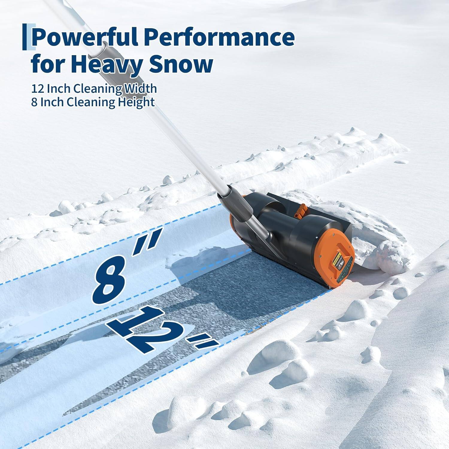 Powerful Performance for Heavy Snow  
12 Inch Cleaning Width  
8 Inch Cleaning Height