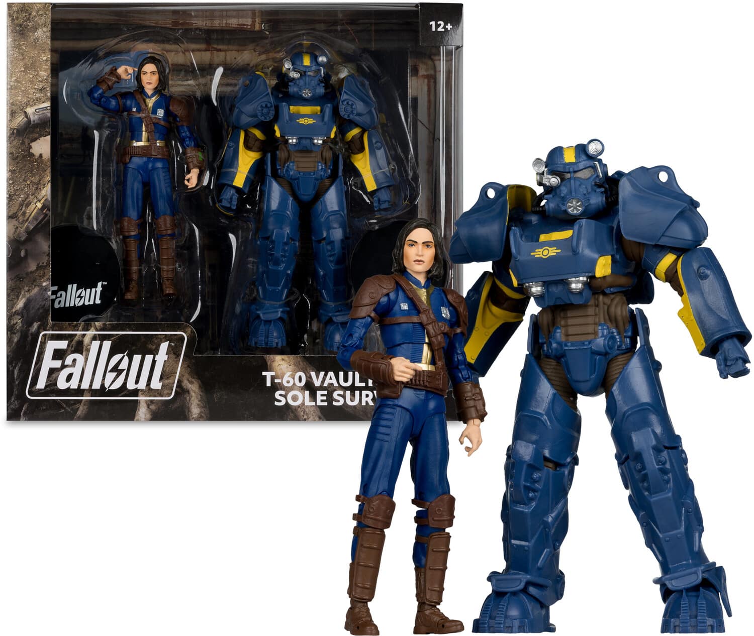McFarlane Toys - Fallout 4 - 7" T-60 Vault Tec & Sole Survivor Action Figure 2-Pack - COLLECTIBLES - Multicolor