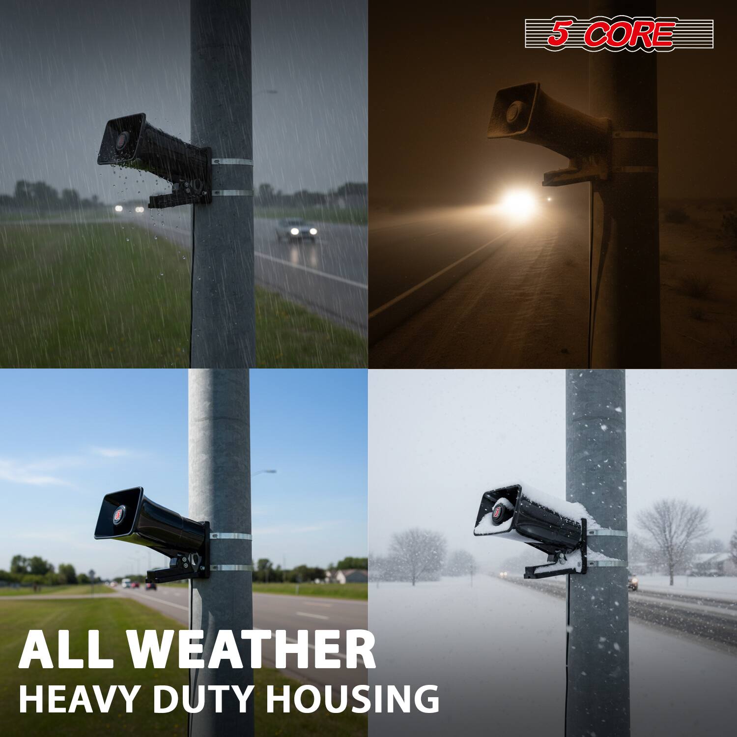 5 CORE  
ALL WEATHER HEAVY DUTY HOUSING