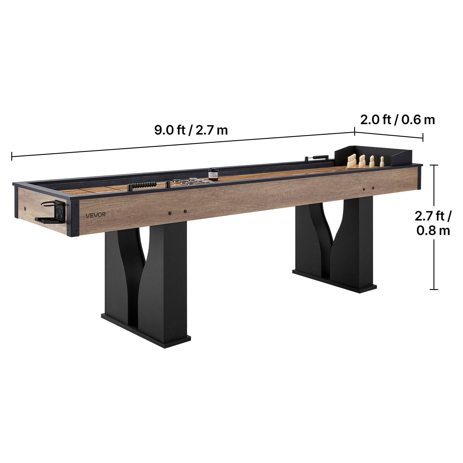 9.0 ft/2.7 m  
2.0 ft/0.6 m  
2.7 ft/0.8 m  
VEVOR