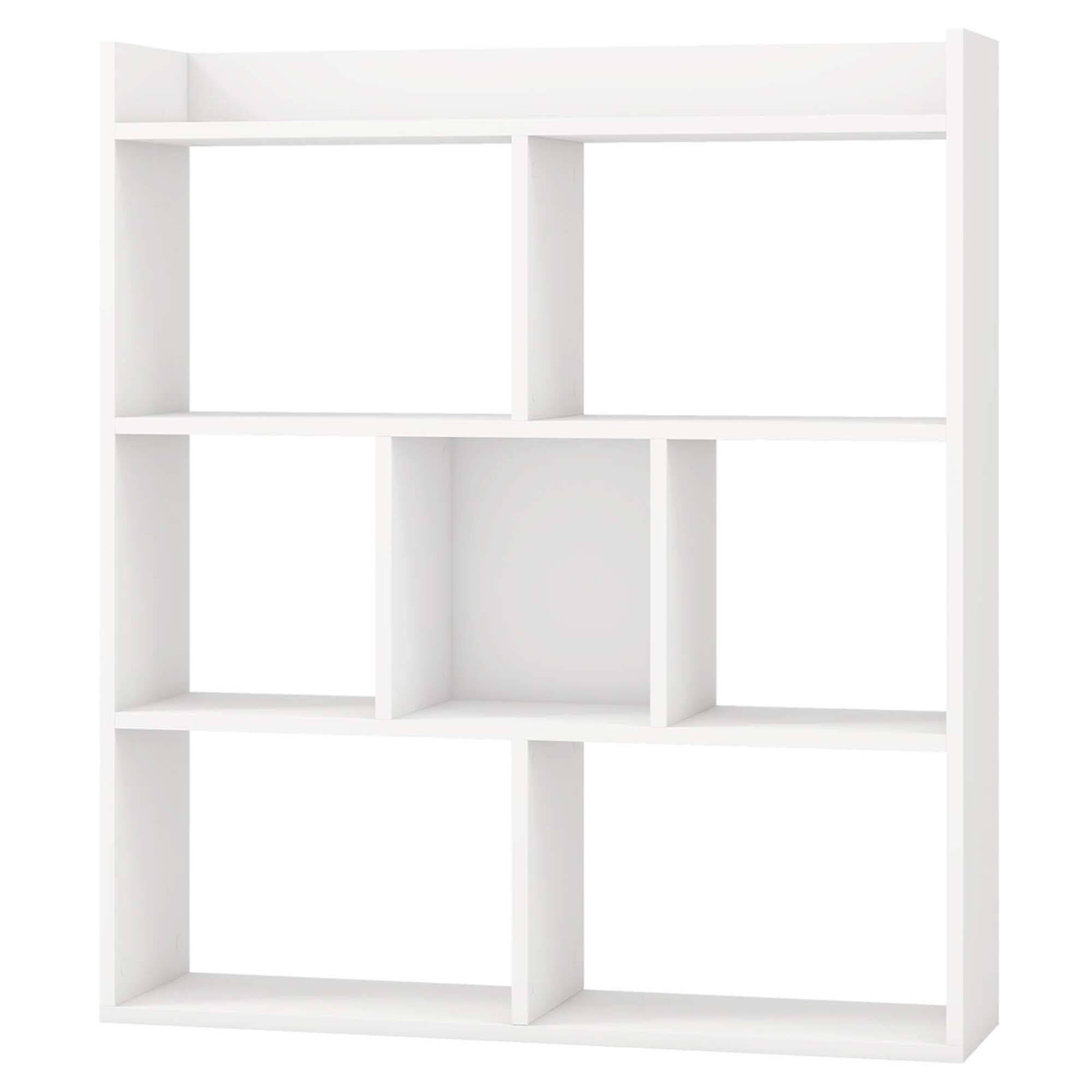 Alt View 16. Costway - 1 PCS 7-cube Bookcase Open Storage Shelf with Anti-tipping Kits for Living Room White - White.