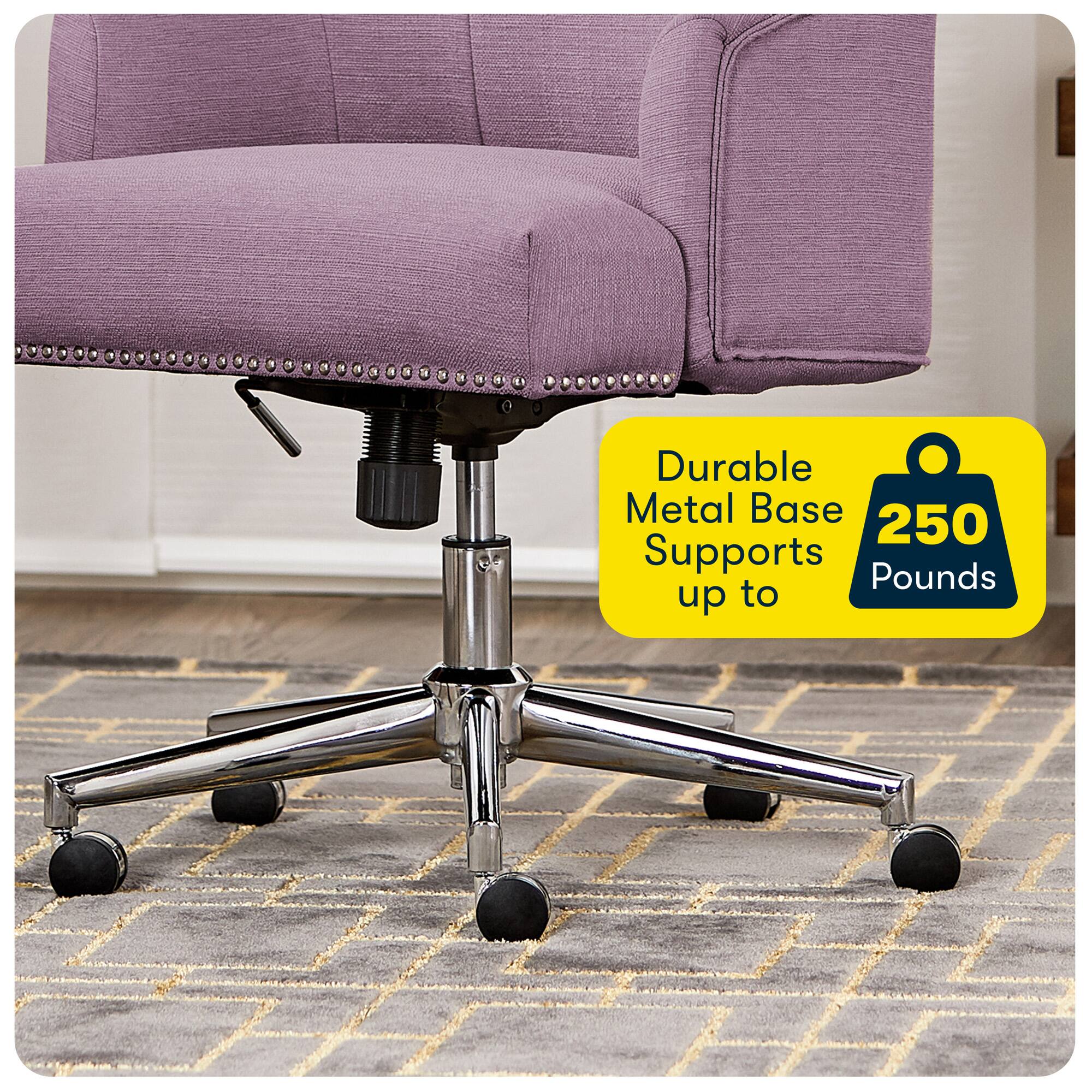 Alt View 19. Serta - Leighton Modern Memory Foam & Twill Fabric Home Office Chair - Lilac.
