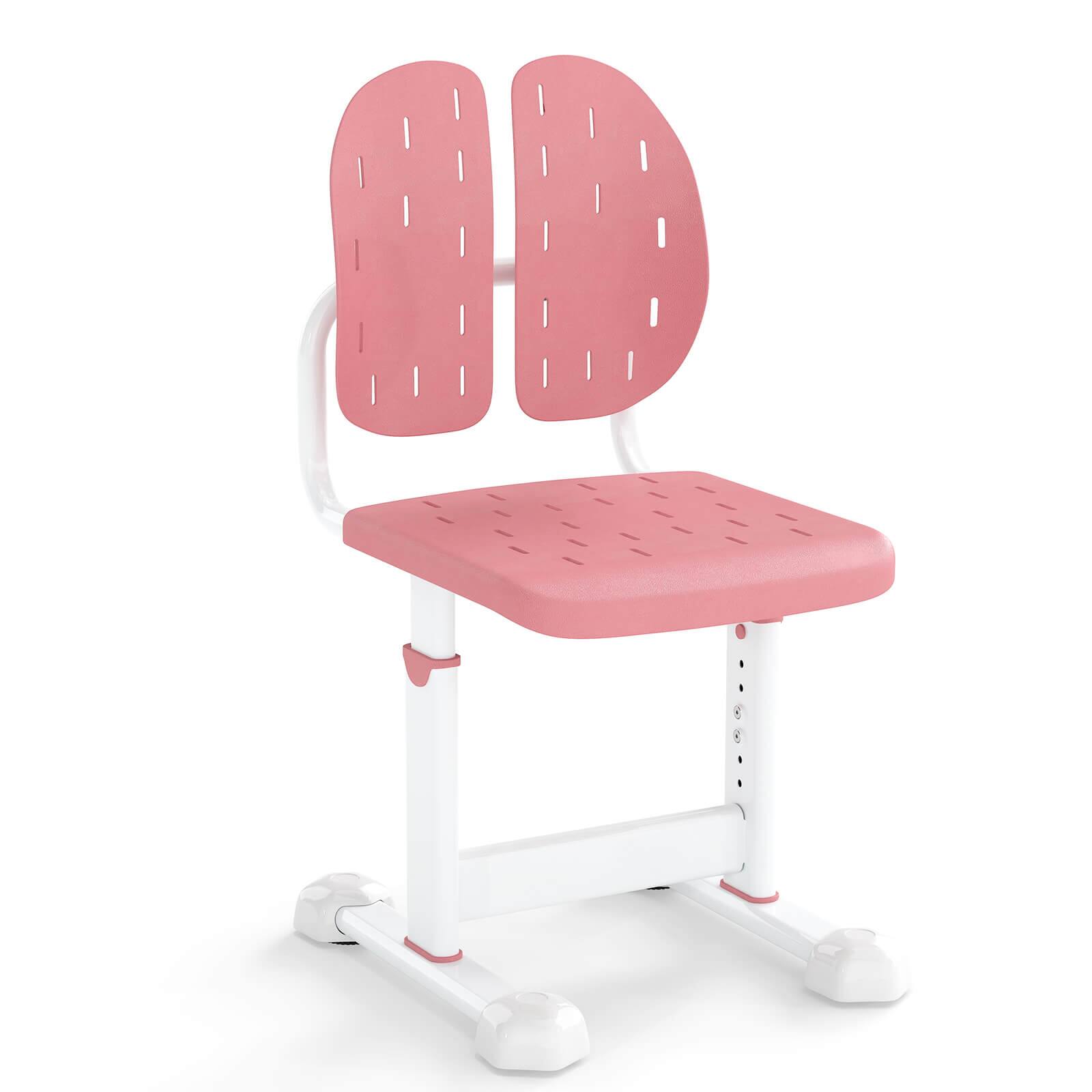 Alt View 9. Costway - Costway Kids Desk Chair with Adaptive Double Backrest, Adjustable Height, Breathable Seat - Pink.