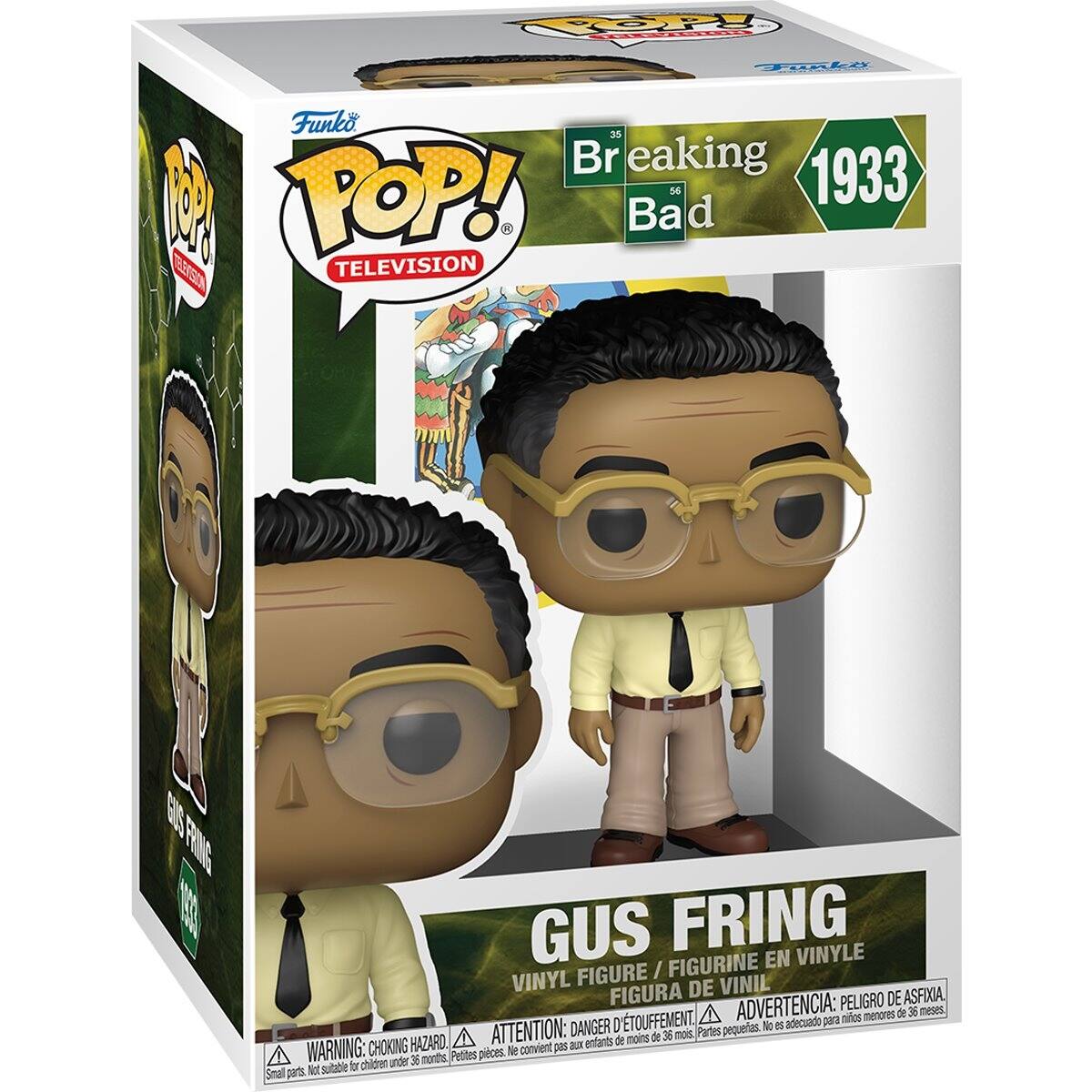 you's  
Funko Funko 35 Breaking 1933 56 POP! Bad  
FELERGION TELEVISION  
SUS FRING GUS FRING EN VINYLE FIGURE / FIGURINE VINYL FIGURA DE VINIL  
ADVERTENCIA: PELIGRO DE ASFIXIA, de 36 meses, D'TOUFFEMENT, para nios menores ATTENTION: DANGER petites. No es adecuado, moins de 36 mois Partes HAZARD, aux enfants de WARNING: CHOKING months, Petites pieces. Ne convient pas children under 36 Not suitable for Small parts.