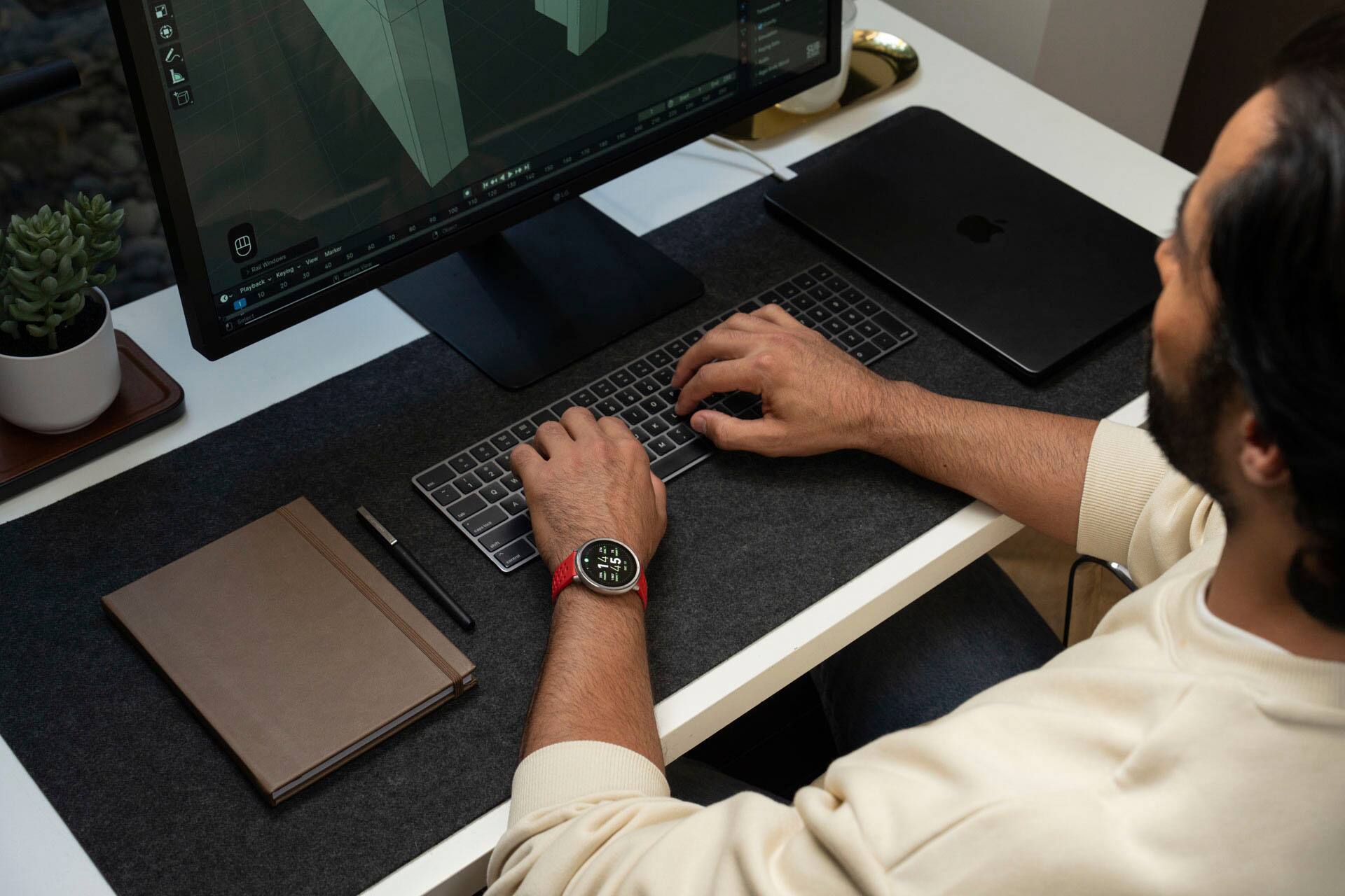 I'm sorry, but the text you provided does not seem to be related to the image. The image shows a man using a laptop at a desk, with a keyboard, mouse, and other items such as a potted plant and a cup. The text you provided does not provide any context or information about the image.