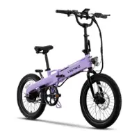Lectric eBikes - XP Lite2 Foldable Long-Range eBike: 80 miles Max Operating Range & 20 mph Max Speed - Unisize - Lavender Haze - Front_Zoom