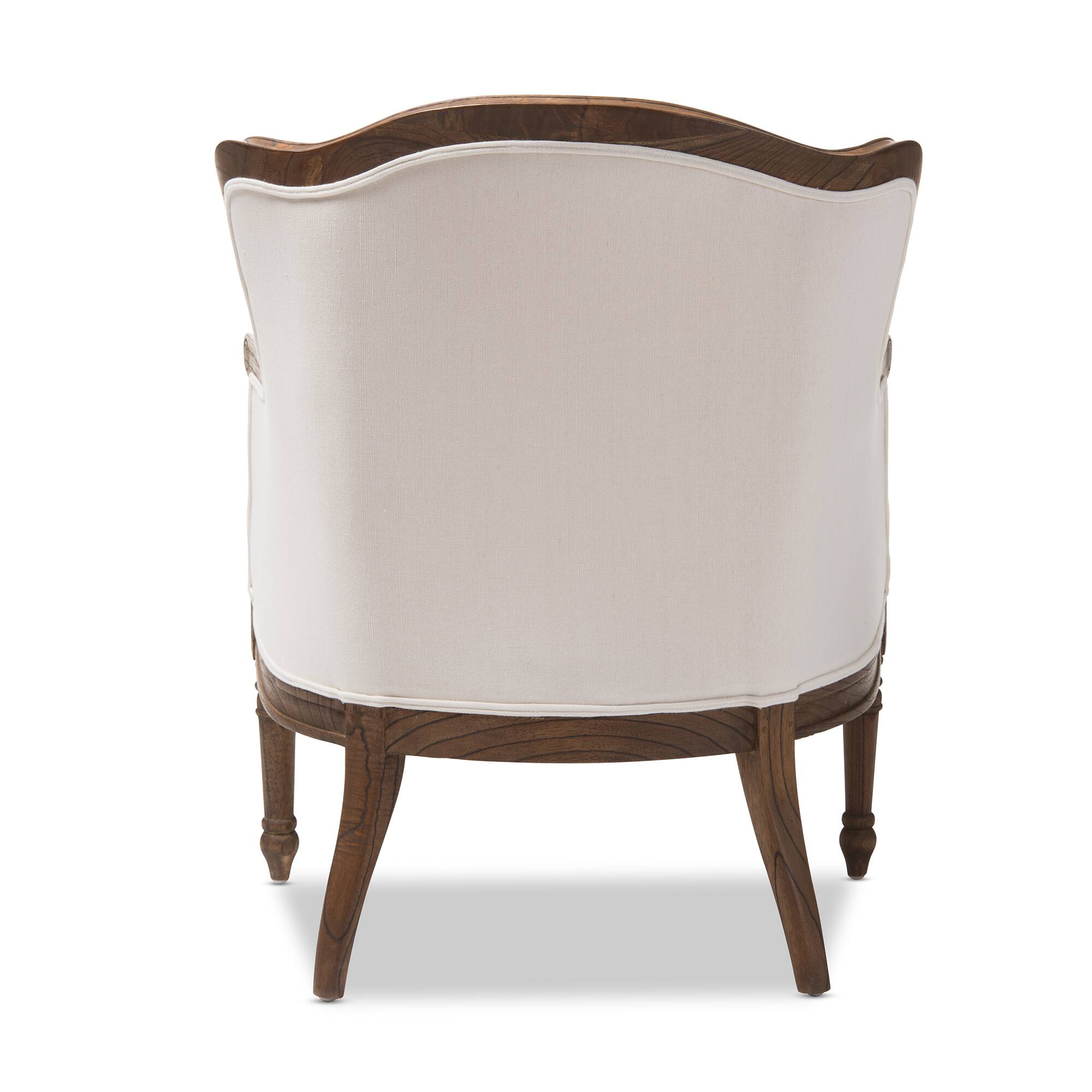 Back. Baxton Studio - Charlemagne Traditional French Accent Chair- - White.