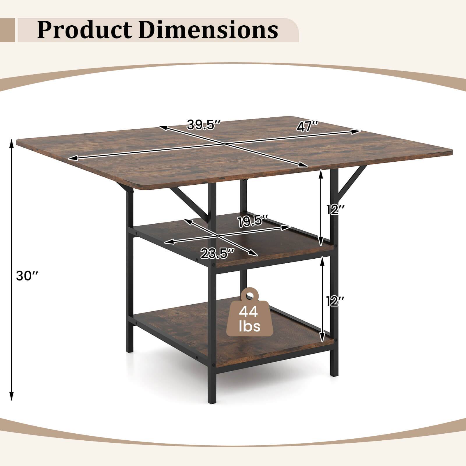 Product Dimensions: 39.5" x 47" x 19.5" x 12" x 30" x 23.5" x 44 lbs