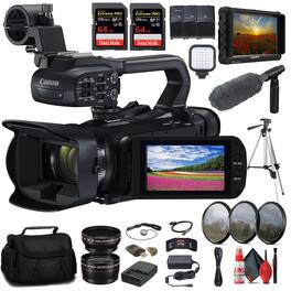 Canon - XA65 Professional UHD 4K Camcorder + 4K Monitor + Pro Mic + 2 x 64GB + More