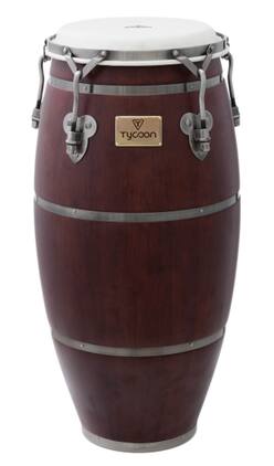 Tycoon Percussion - Signature Heritage Series 11-inch Conga, 30-inch Siam Oak Wood Shell, Calfskin Head, Steel Bands, Single Stand