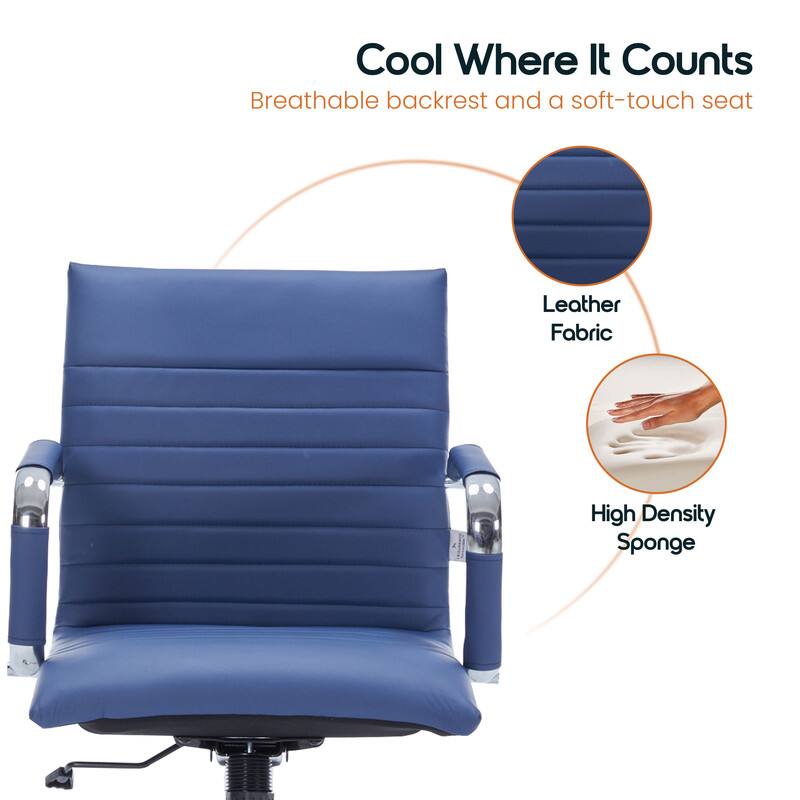 Cool Where It Counts, Breathable backrest and a soft-touch seat, Leather Fabric, High Density Sponge