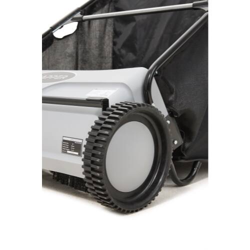 Alt View 9. Dapper Supply - 26" Push Lawn Sweeper with 7 Cu. Ft. Hopper, Dual Spinning Brushes for Grass & Leaf Cleanup, Gray - Grey.