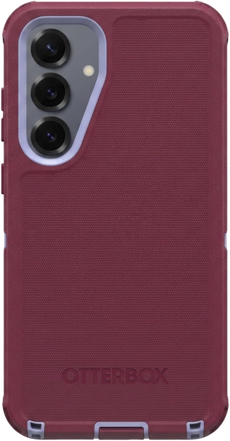 Left. OtterBox - OtterBox - Defender Series Pro Hard Shell for Samsung Galaxy S25+ - Plum Mist (Pink & Blue).