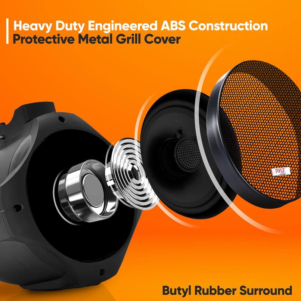 Heavy Duty Engineered ABS Construction  
Protective Metal Grill Cover  

Butyl Rubber Surround