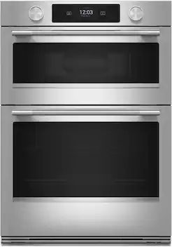 Front. KitchenAid - 27 inch Smart Built-In Electric Double Wall Combination with Microwave and Assisted Cooking Modes - PrintShield Stainless.