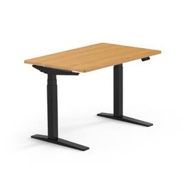 FlexiSpot - E7Pro 48''W Electric Adjustable Standing Desk Chipboard, /Black - Maple