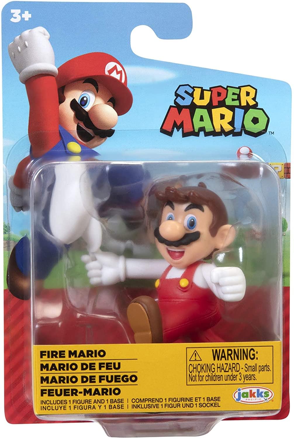3+  
SUPER MARIO™  

FIRE MARIO  
MARIO DE FEU  
MARIO DE FUEGO  
FEUER-MARIO  

WARNING: CHOKING HAZARD - Small parts. Not for children under 3 years.  

INCLUDES 1 FIGURE AND 1 BASE  
INCLUIE 1 FIGURA Y 1 BASE  
INCLUYE 1 FIGURA Y 1 BASE  
INCLUIDE 1 FIGURINE ET 1 BASE  
INKLUSIVE 1 FIGUR UND 1 SOCKEL  

jakkspacific