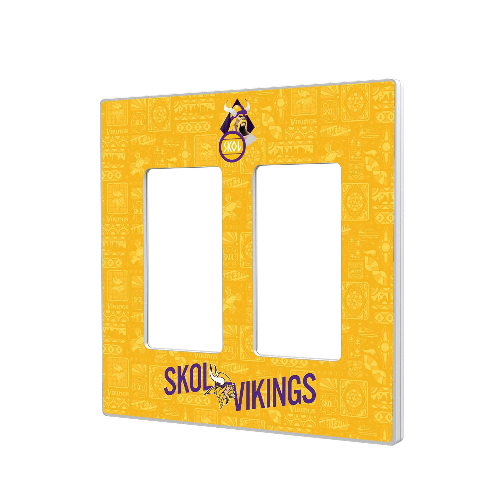 Keyscaper - Minnesota Vikings 2024 Illustrated Limited Edition Double Rocker Light Switch Plate - White price history on PriceWatchPro