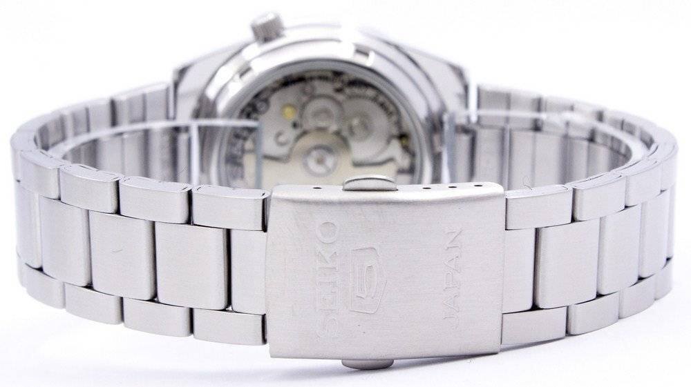 Alt View 2. Seiko - Seiko 5 Automatic SNKD97J1 Mens Watch 21 Jewels Japan Made Stainless Steel White Dial Day/Date Display 50M - Silver/White.
