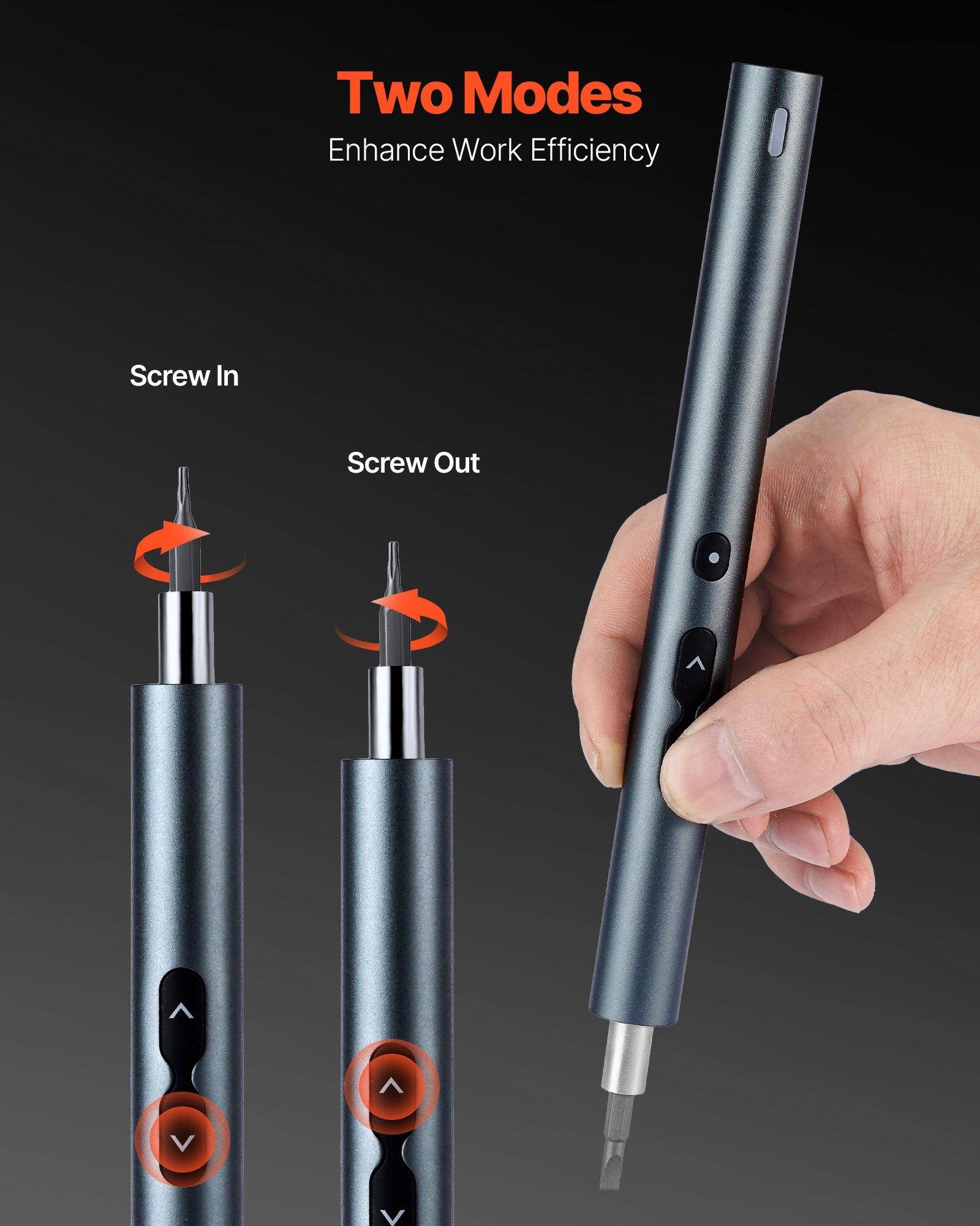 Two Modes  
Enhance Work Efficiency  

Screw In  
Screw Out