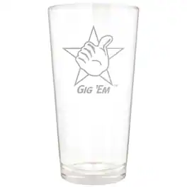 Great American Products - Texas A&M Aggies Etched 16oz. Rally Cry Pint Glass - Multicolor