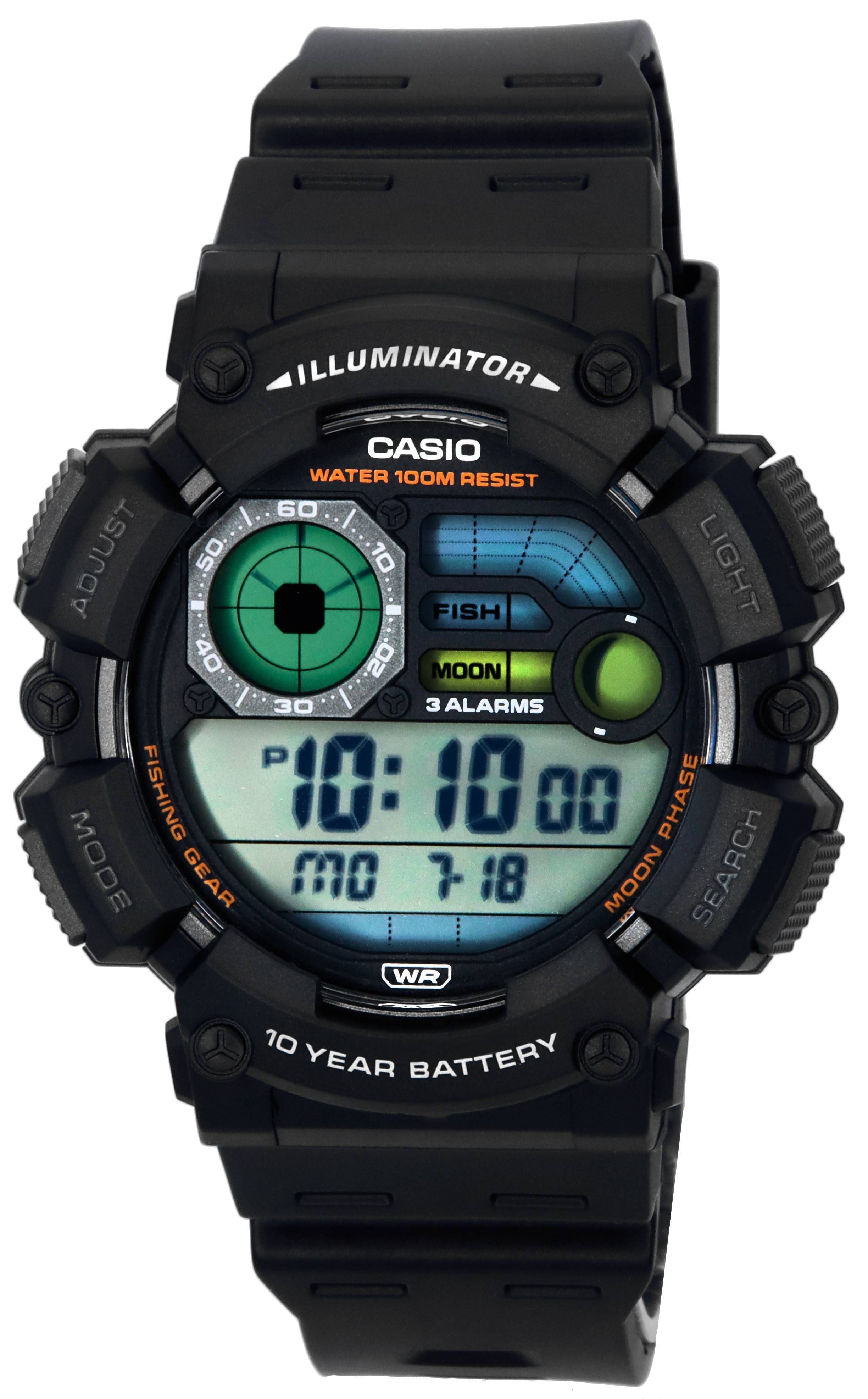 Casio - Fishing Gear Line Digital Quartz WS1500H-1 Men's Watch 100M - Black