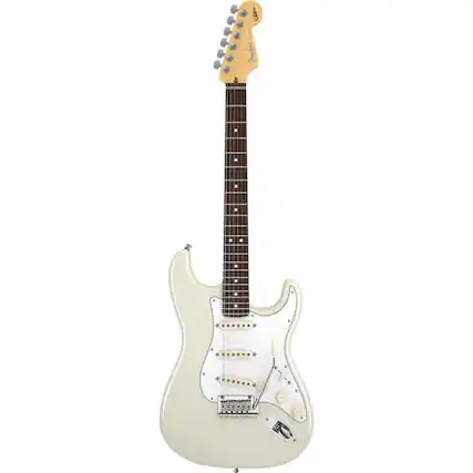 Front. Fender - Fender Artist Series Jeff Beck Stratocaster Electric Guitar, Rosewood Fingerboard, Olympic White.