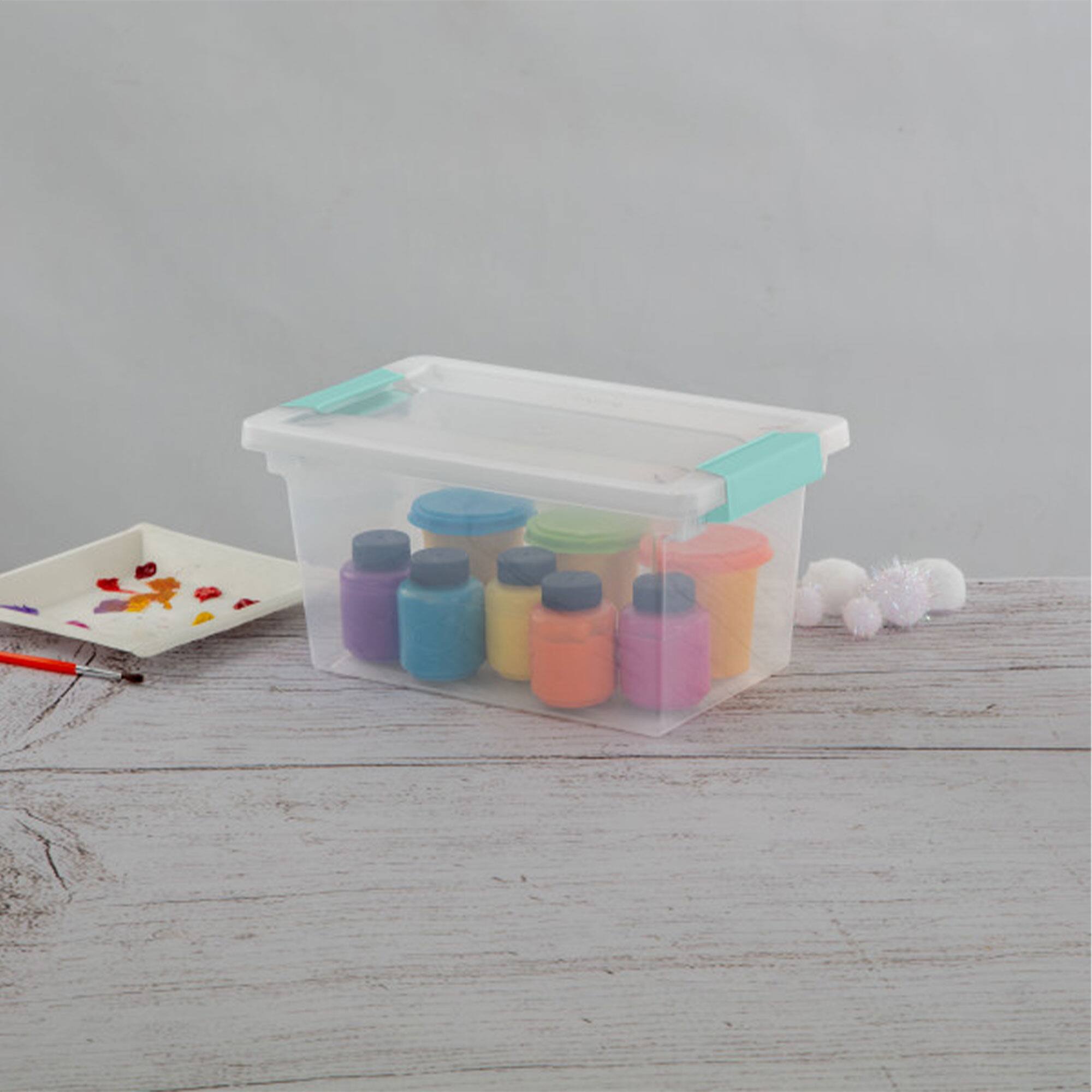 Alt View 8. Sterilite - Sterilite Plastic Medium Clip Storage Box Container with Latching Lid, 12 Pack.