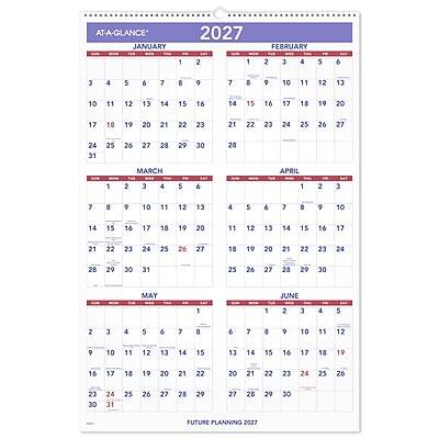 AT-A-GLANCE  
2027  

JANUARY  
1 2 3 4 5 6 7 8 9 10 11 12 13 14 15 16 17 18 19 20 21 22 23 24 25 26 27 28 29 30 31  

FEBRUARY  
1 2 3 4 5 6 7 8 9 10 11 12 13 14 15 16 17 18 19 20 21 22 23 24 25 26 27 28  

MARCH  
1 2 3 4 5 6 7 8 9 10 11 12 13 14 15 16 17 18 19 20 21 22 23 24 25 26 27 2