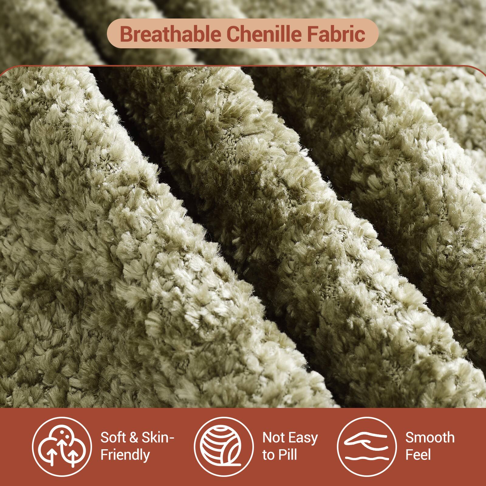 Breathable Chenille Fabric

- Soft & Skin-Friendly
- Not Easy to Pill
- Smooth Feel