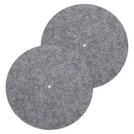 Unique Bargains - 2pcs Record Player Mat, 12 Inch Turntable Mat 3mm Felt Pad for Vinyl Record - Dark Gray