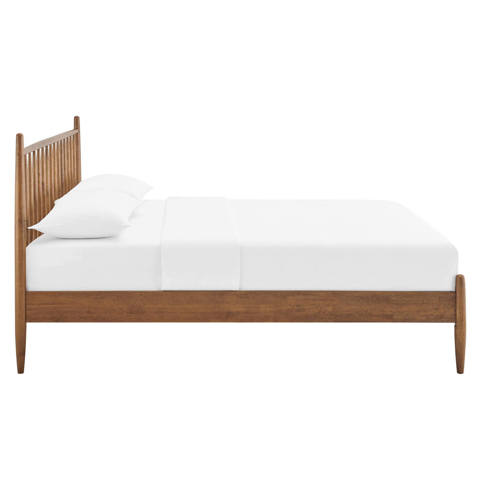 Alt View 3. Modway - Zane Size Spindle Bed by Modway - Walnut.