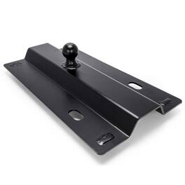 Camco - EazLift Universal Fit Gooseneck Ball Plate for In-Bed 5th Wheel Rails - Black
