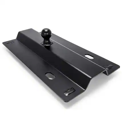 Front. Camco - Camco EazLift Universal Fit Gooseneck Ball Plate for In-Bed 5th Wheel Rails - Black.