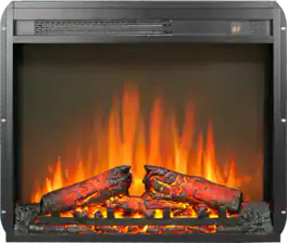 AOSTIRMOTOR - 23 inch Electric Fireplace with Log Set and Realistic Flame Indoor