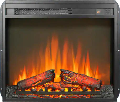 Front. AOSTIRMOTOR - 23 inch Electric Fireplace with Log Set and Realistic Flame Indoor.