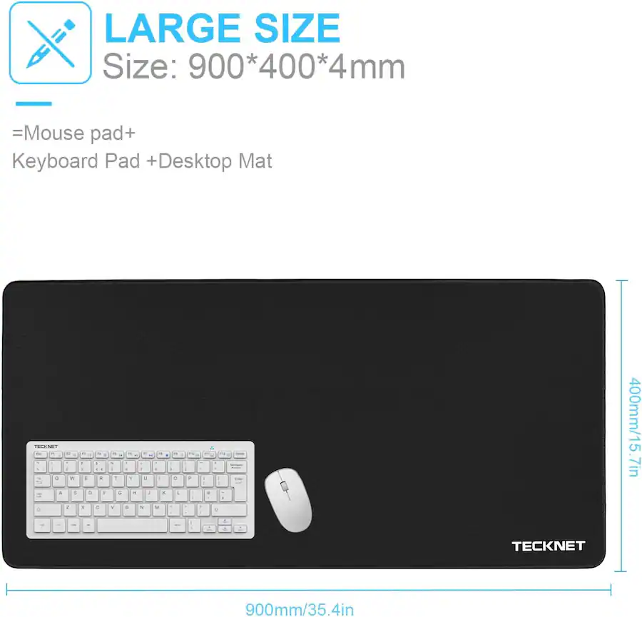 Tecknet Mouse Size TECKNET Large Mouse Pad, 23.6