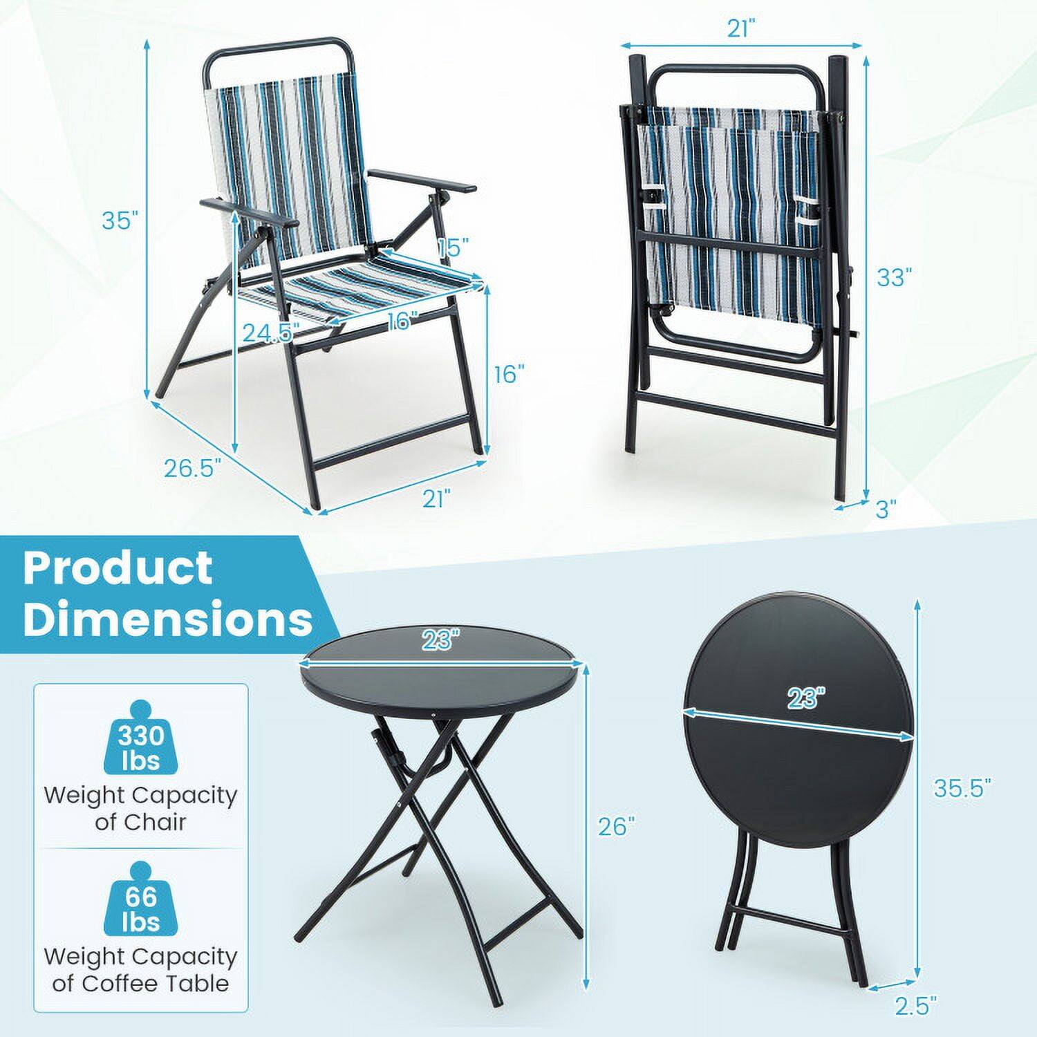 - 21"
- 35"
- 15"
- 33"
- 24.5"
- 16"
- 16"
- 26.5"
- 21"
- 3"

Product Dimensions
- 23"
- 330 lbs Weight Capacity of Chair
- 26"
- 23"
- 35.5"
- 66 lbs Weight Capacity of Coffee Table
- 2.5"