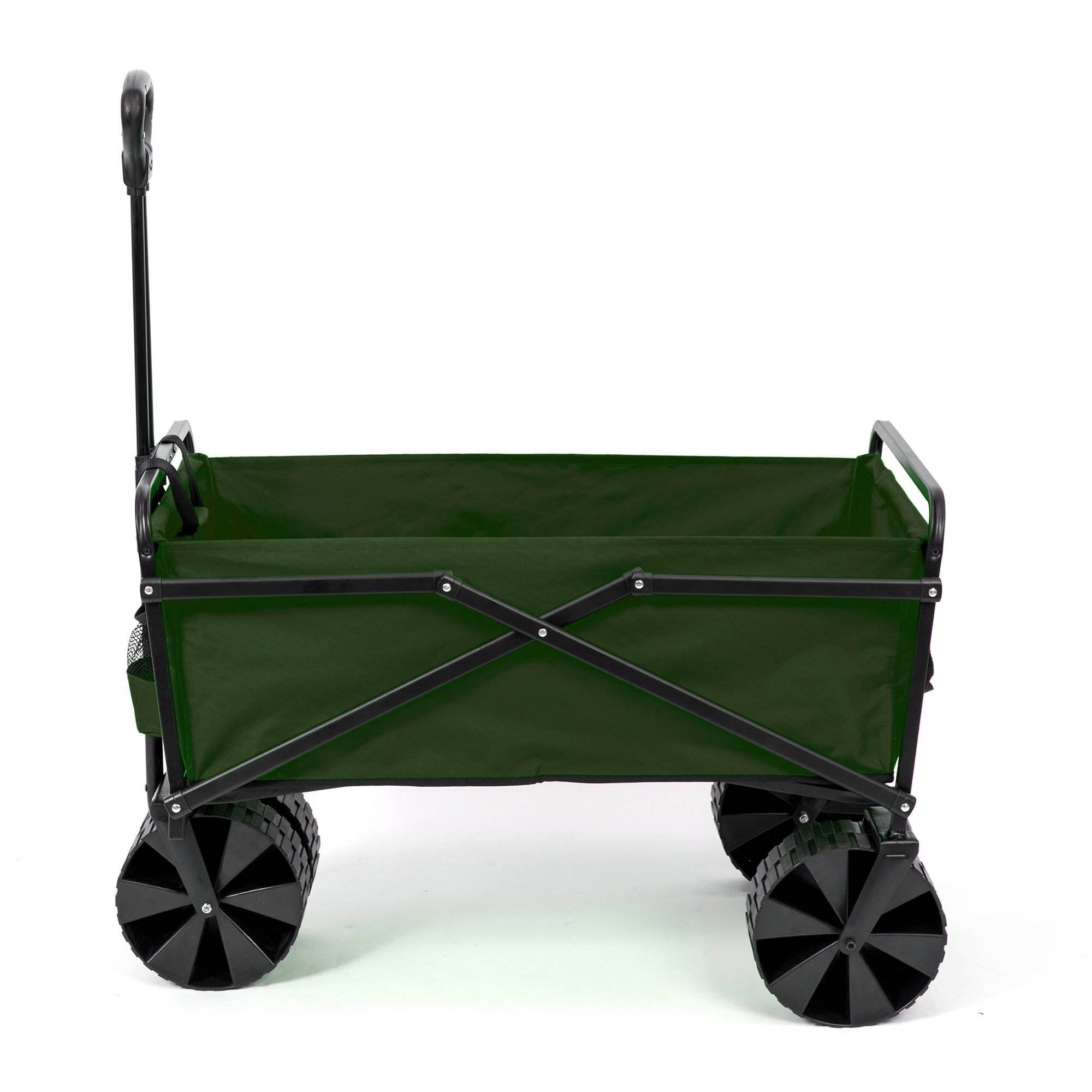 Alt View 4. SEINA - Seina 150lb Capacity Collapsible Steel Frame Outdoor Utility Wagon Cart, Green - Green.