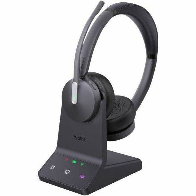 Yealink - WH64 Headset - Microsoft Teams Certification - Stereo - Wireless - Bluetooth/DECT - 492.1 ft - 20 Hz to 20 kHz - Black